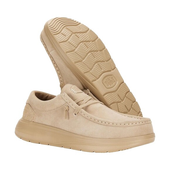 Hey Dude Wally Comf Suede Slip-On Loafer Shoes Tan Men\'s Size 13 - (41975-265) main image 4